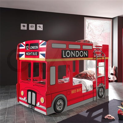 London Bus Bunk Bed with ladder