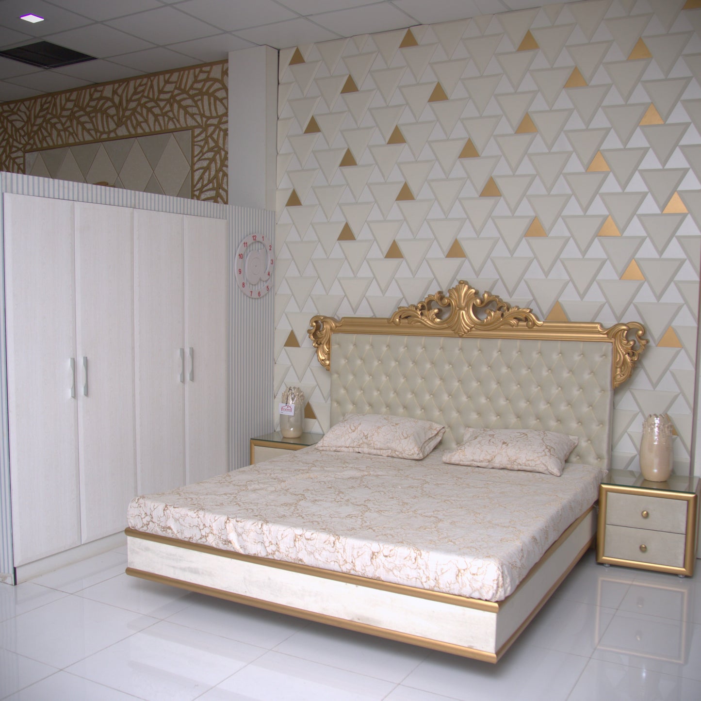Premium Gold Look Bed