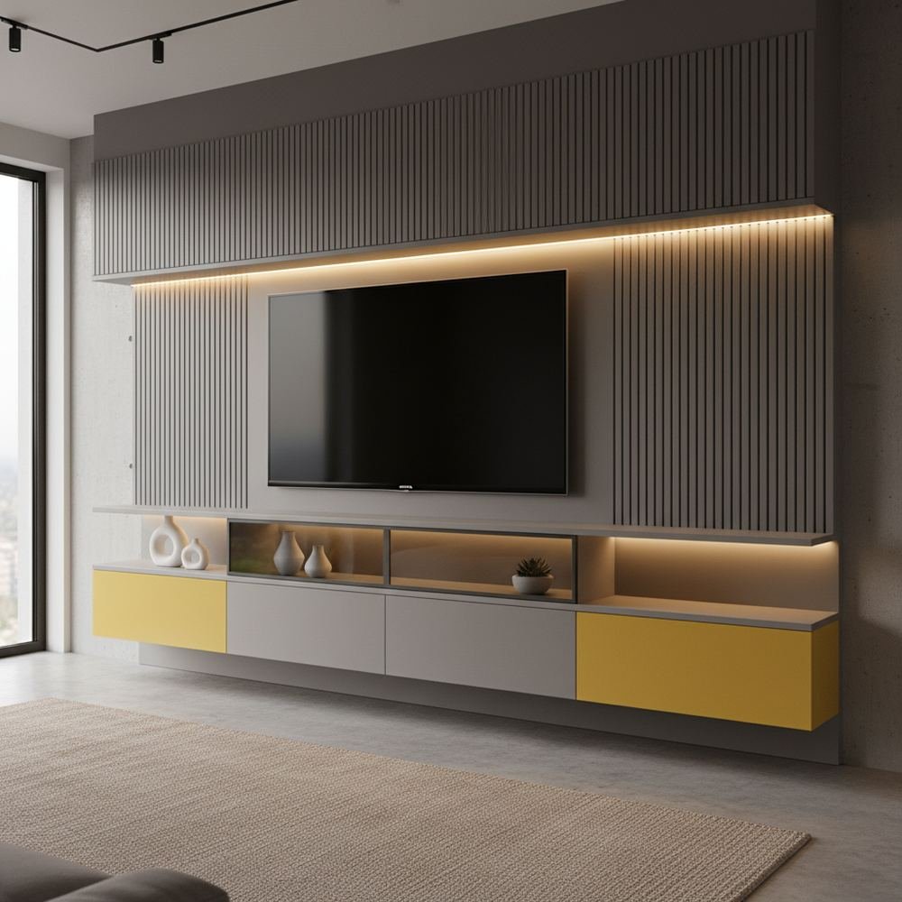 Media walls and TV units by Grains
