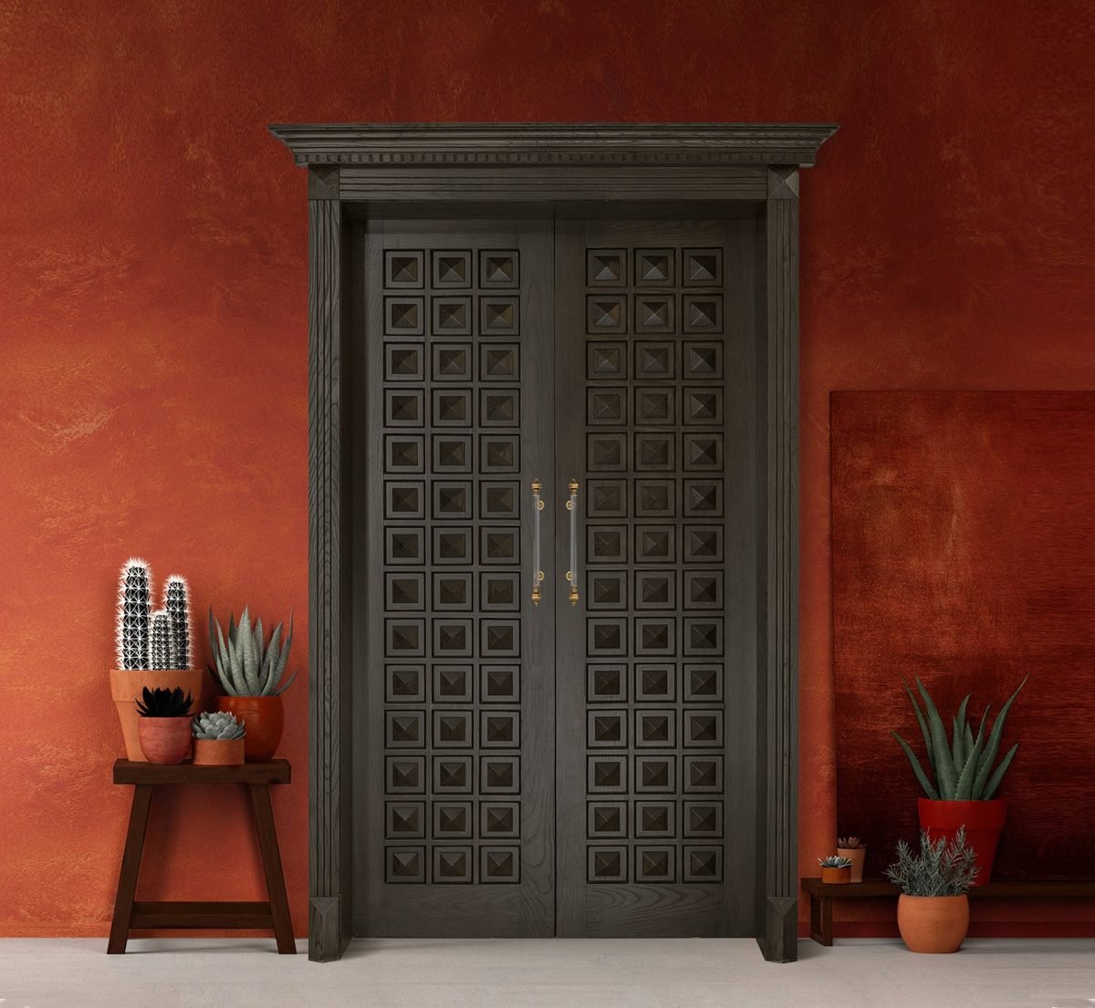 Solid wooden main doors and interior doors in Pakistan by Grains
