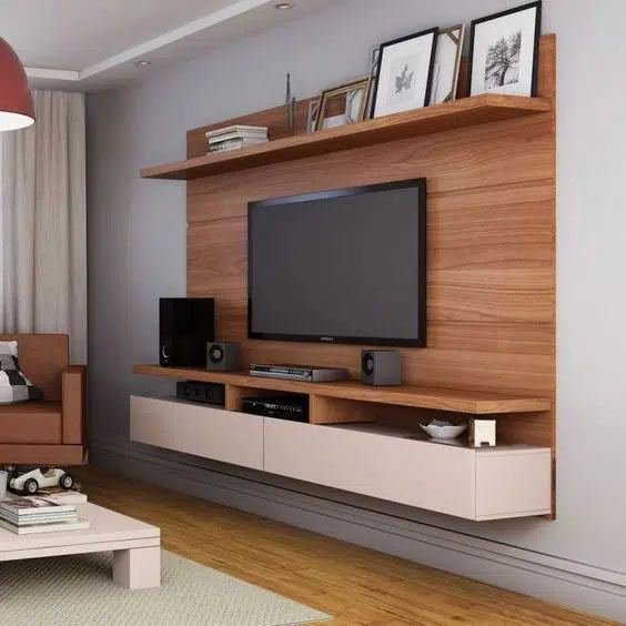 Wood media wall by Grains