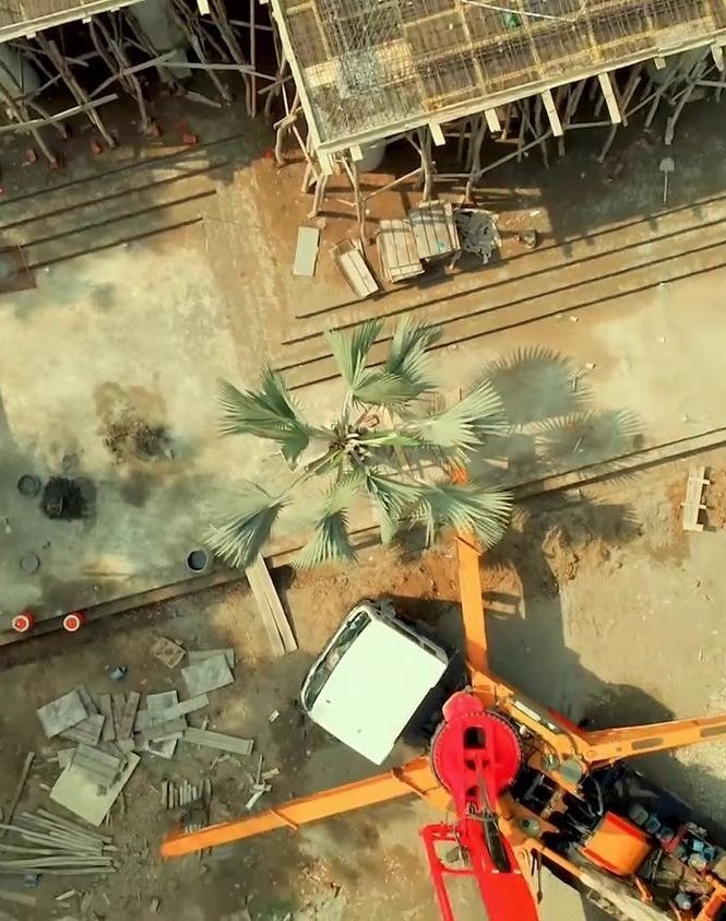 Commercial construction site by Grains