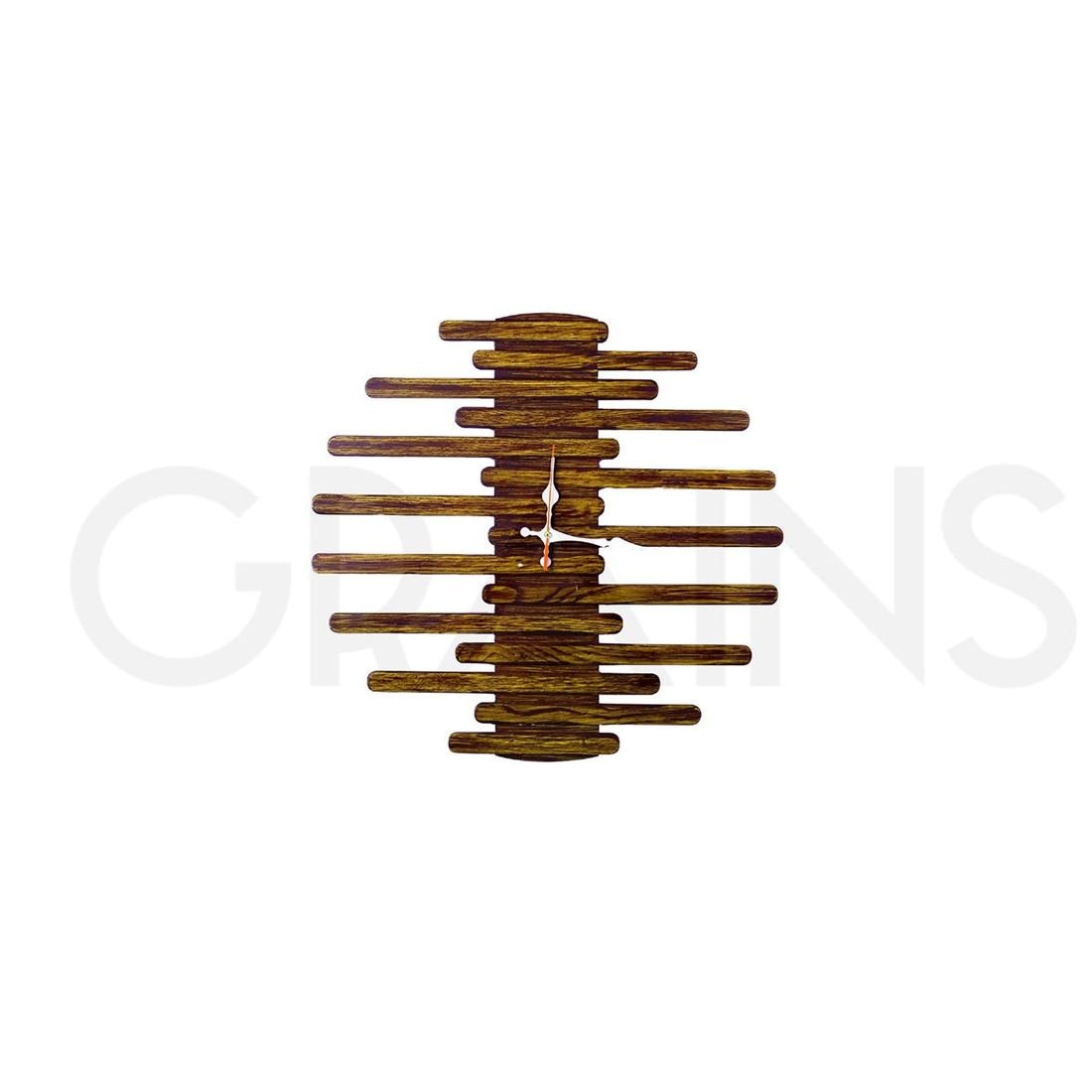 Aesthetic Wooden Wall Clock by Grains Home Pakistan