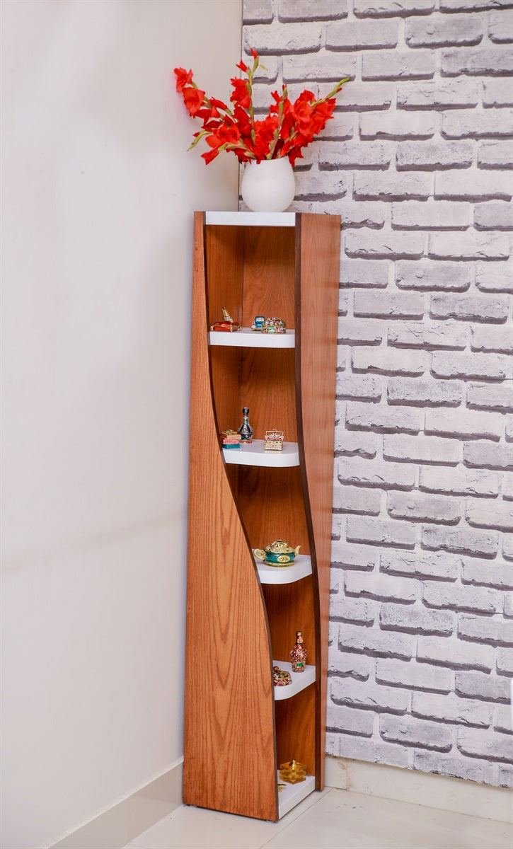 Curved land Book Shelf by Grains Home Pakistan