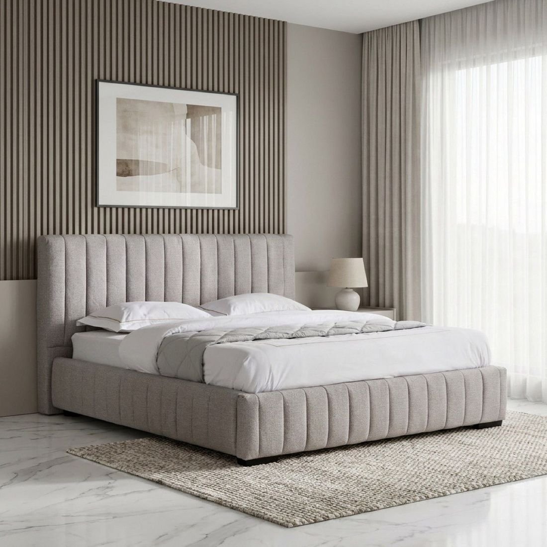 Luxembourg Urbania Upholstered King Bed by Grains Home Pakistan