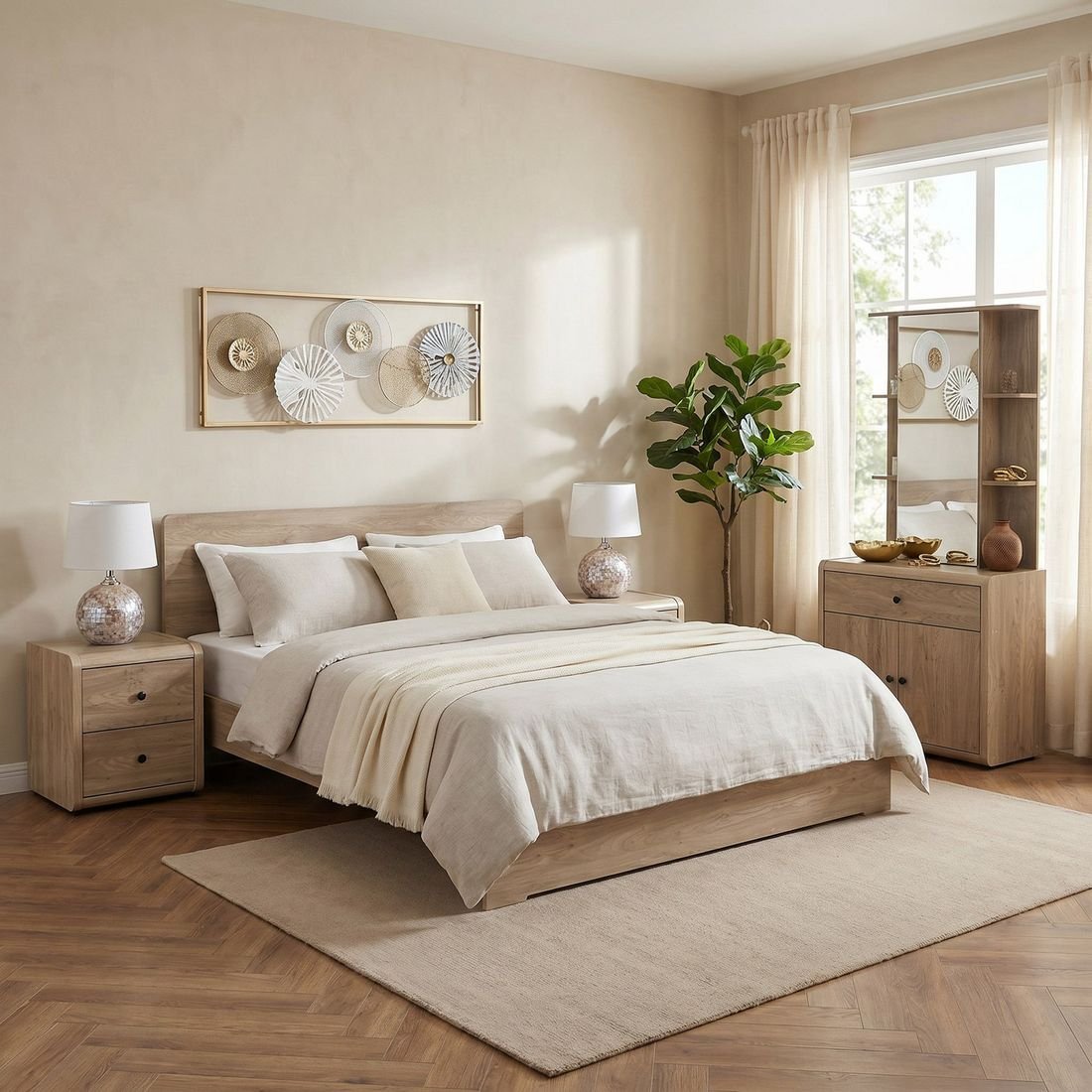 Omega 5-Piece King Bedroom Set by Grains Home Pakistan