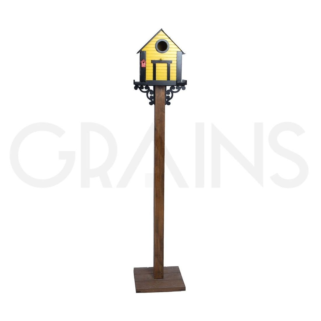 Long Yellow Bird House by Grains Home Pakistan