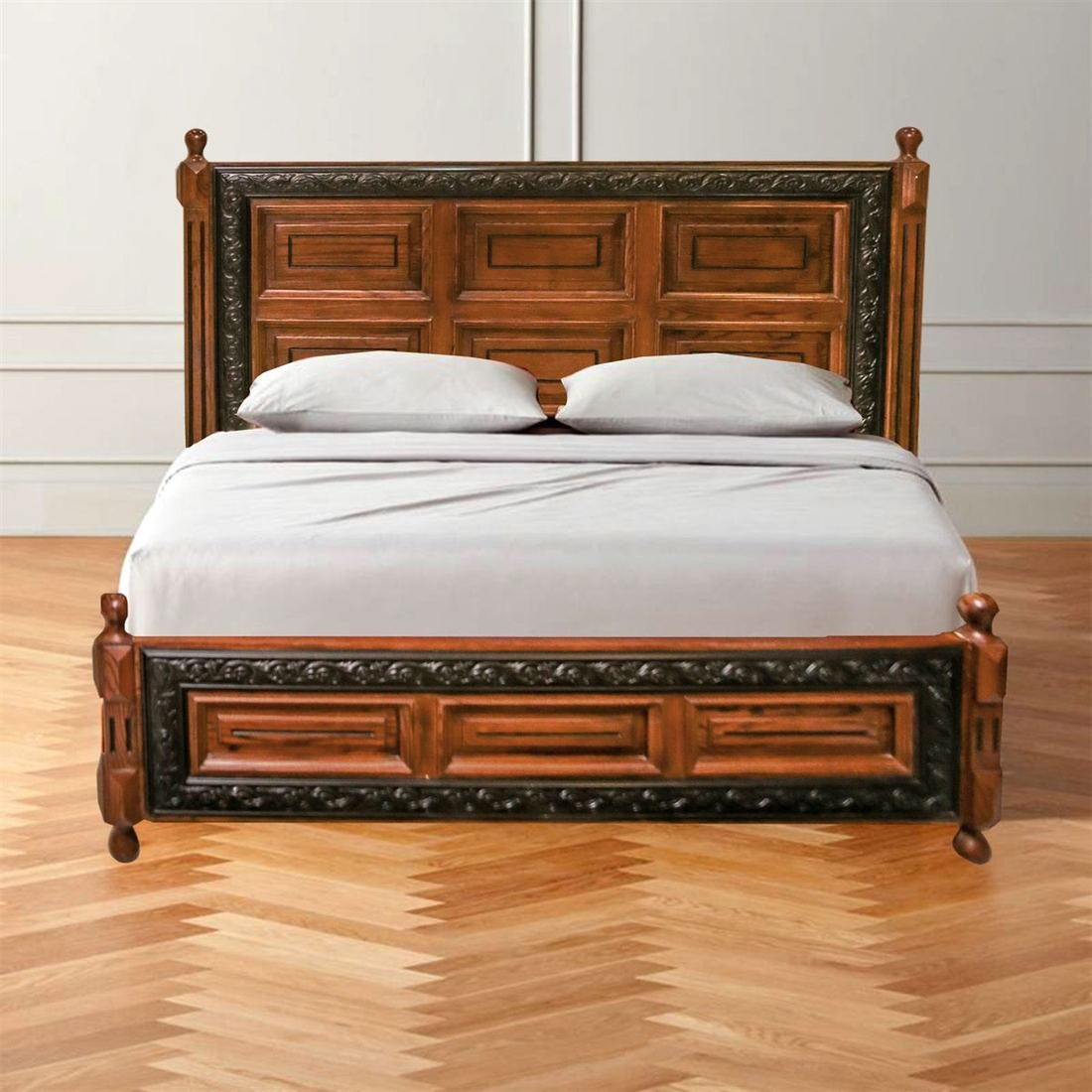Teakwood cushion bed by Grains Home Pakistan