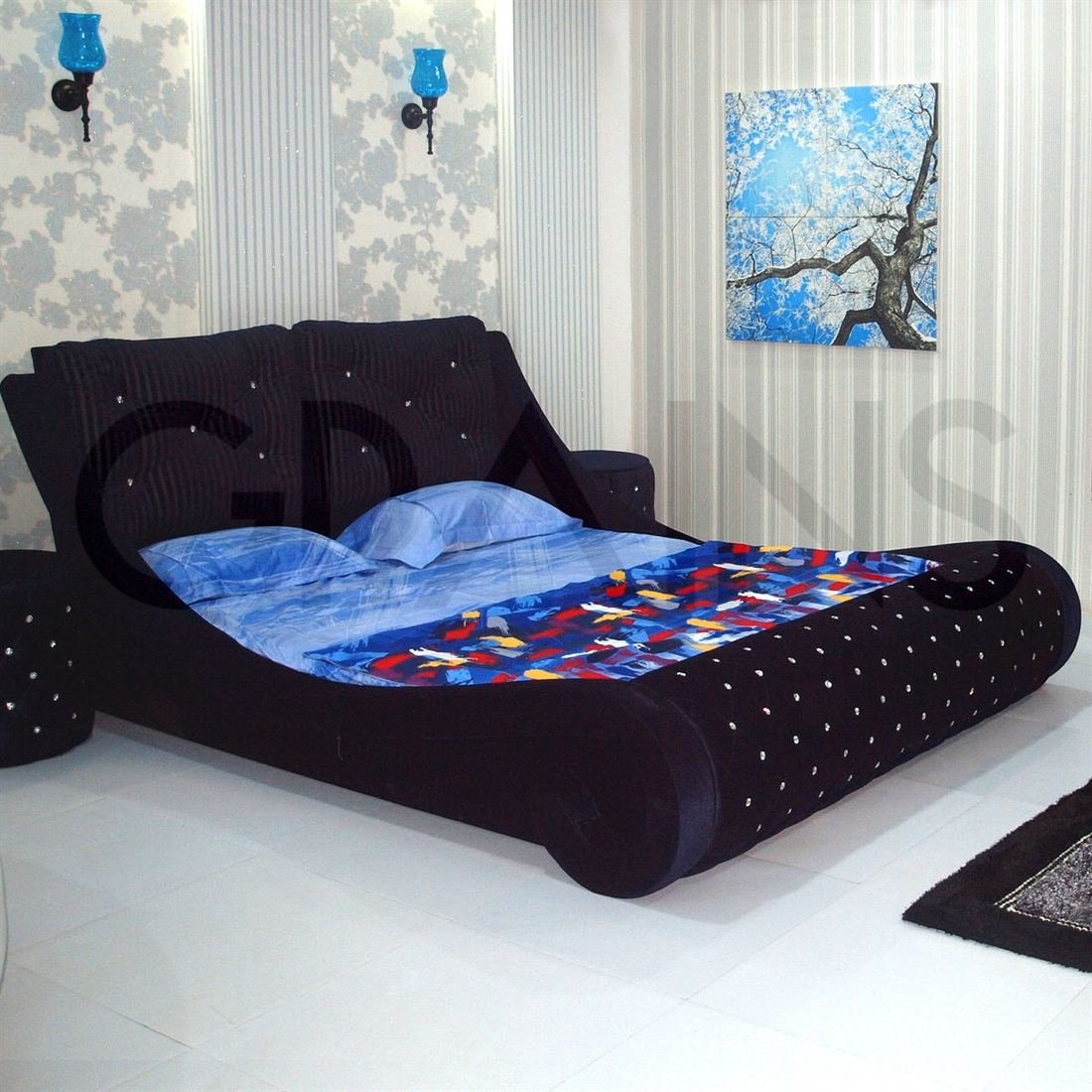 Classic Blue Bed by Grains Home Pakistan