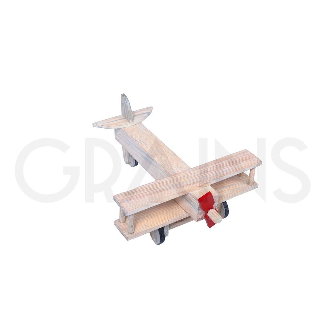 Wooden Airplane Toy by Grains Home Pakistan